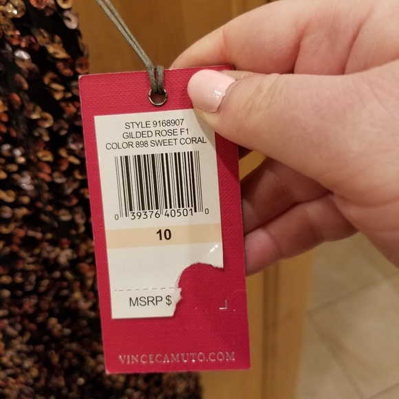 Vince Camuto Fluttered Short Sleeve Dress 10 NWT - Picture 6 of 9